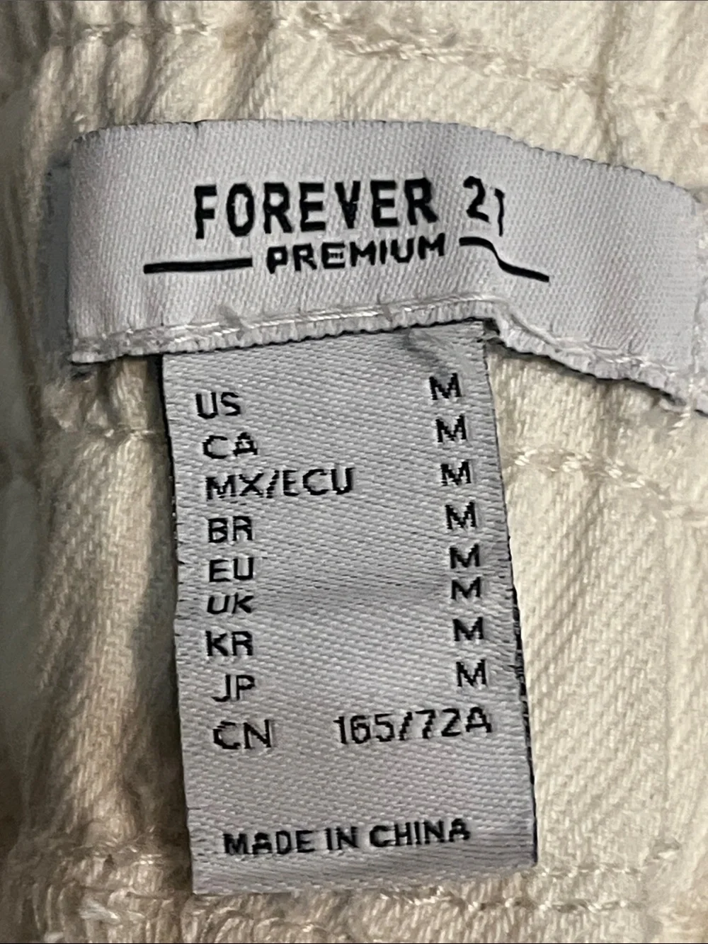Forever 21 Off-White Lace-Up Cargo Pants Eye Catching Style